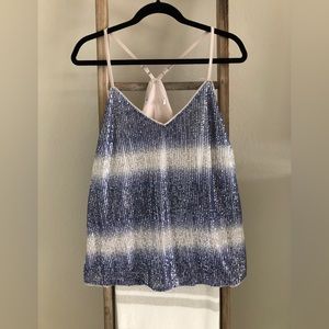 Grace Karin sequin spaghetti strap top